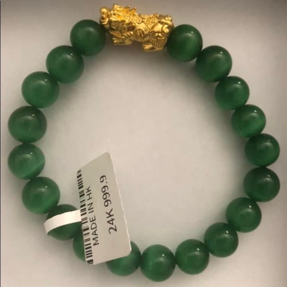 ❌SOLD❌🌸REAL 24K GOLD PIYAO LUCKY CHARM BRACELET🌸